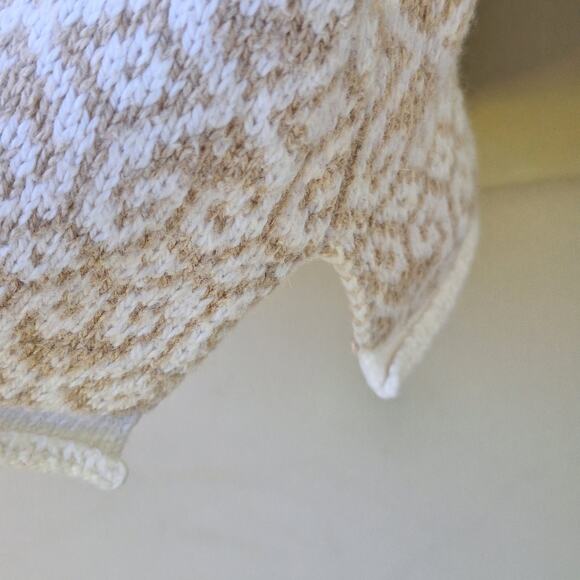 L.O.G.G. H&M Women's Cotton Viscose Angora Sweater Beige-Tan White Size S - Picture 9 of 14